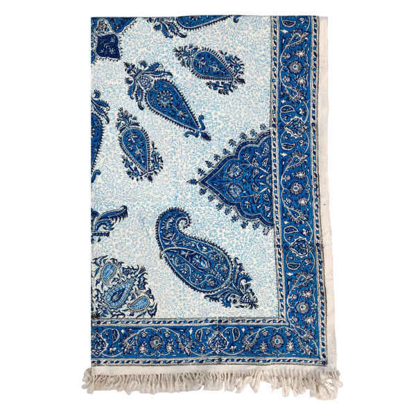 Nappe Persane : Nappe Traditionnelle à Impressions au Bloc Kalamkari d'Ispahan Sun
