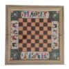 Plateau d'Échecs en Bois Marqueterie Incrusté Persan avec Design de Peinture Miniature Inspirée