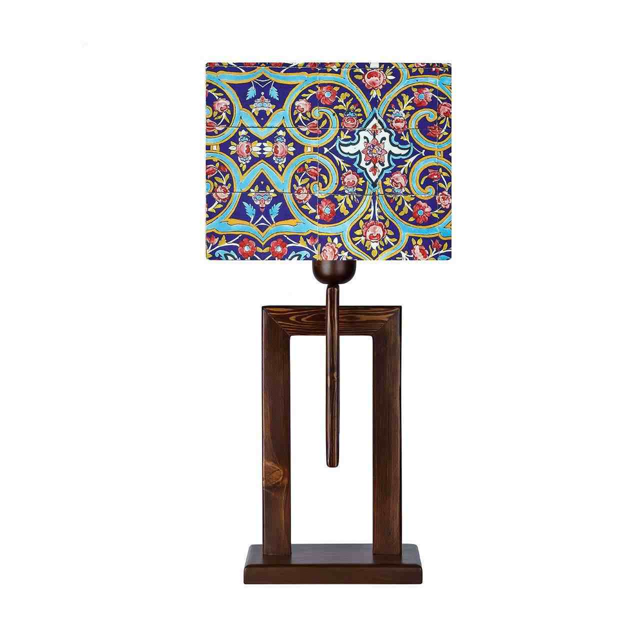 Lampe de table en bois persane Accent – fait main Carrelage