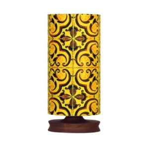 Lampe de table en bois persane minimaliste & amp; de chevet cylindre Carrelage