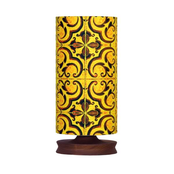 Lampe de table en bois persane minimaliste & amp; de chevet cylindre Carrelage