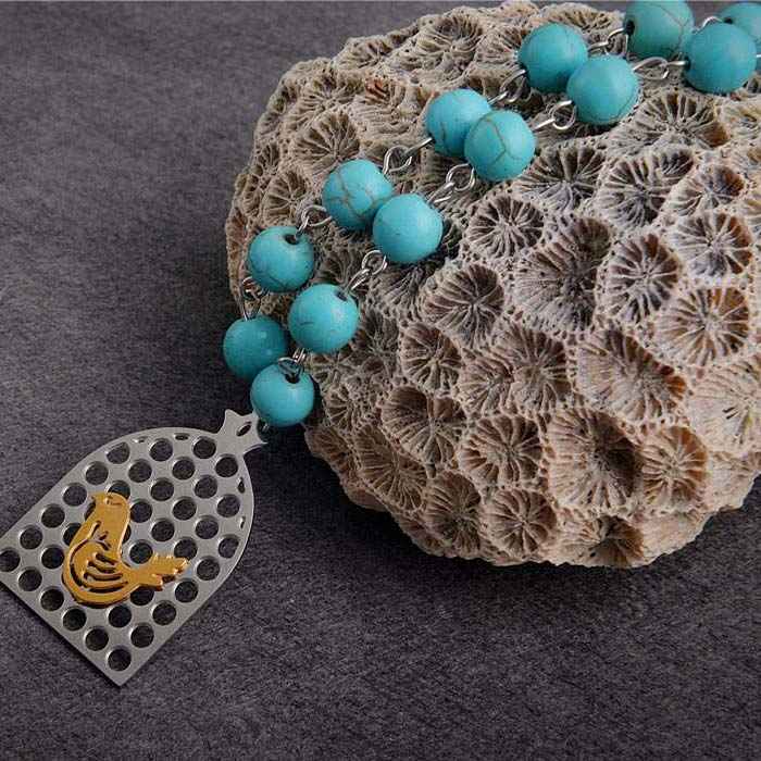 Collier en acier persan Minimaliste Morghe Amin