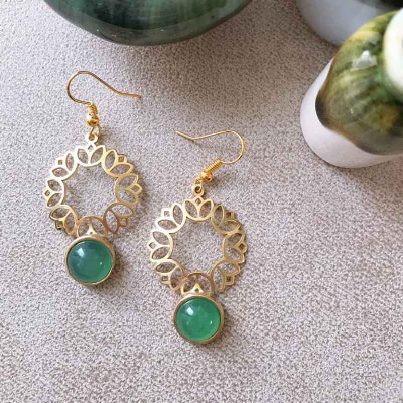 Boucles d'oreilles en laiton persan Modèle Sonbol
