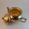 Théière en laiton persan artisanale avec technique de gaufrage modèle Golden