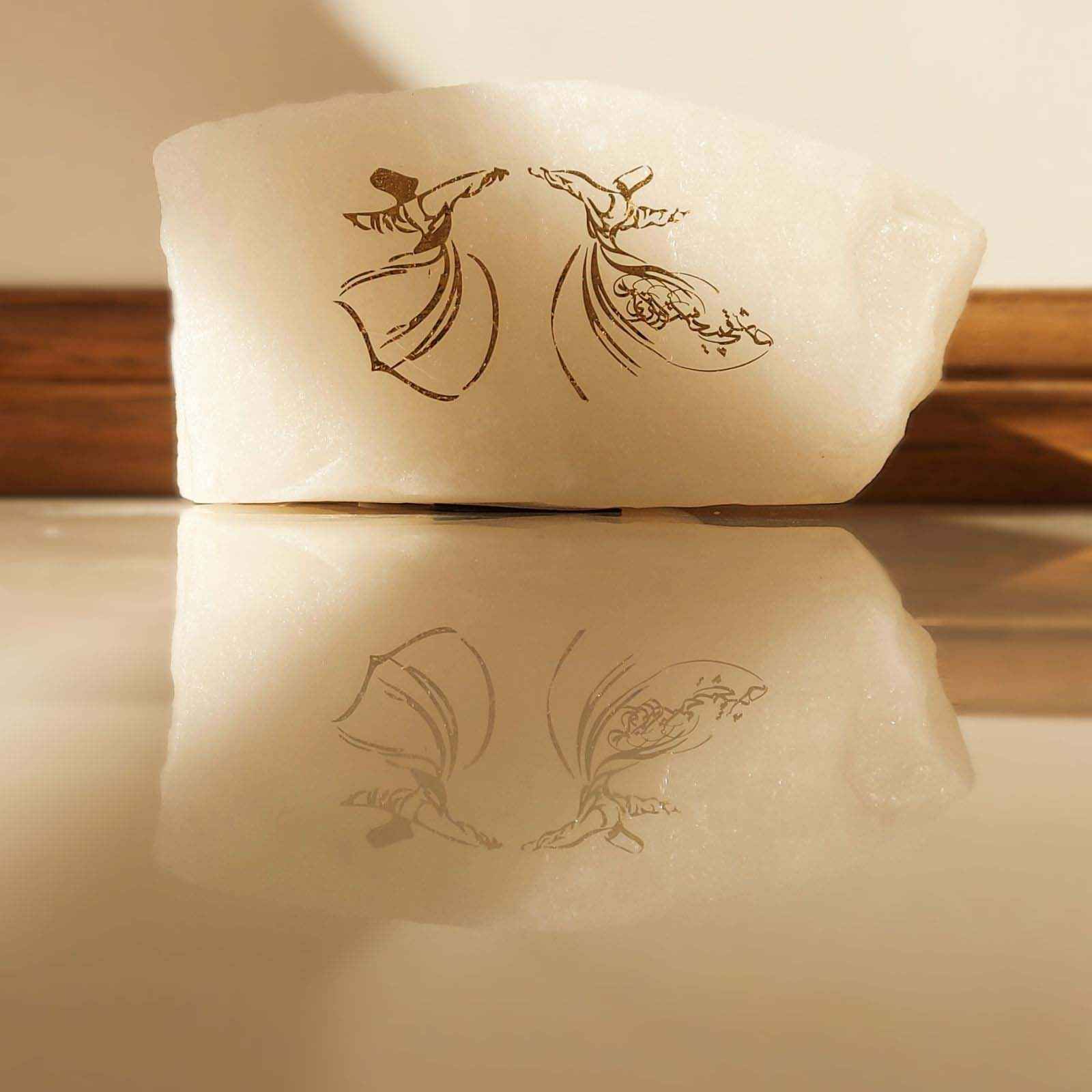 Lampe de sel persane Glow – fait main avec design danse Sama