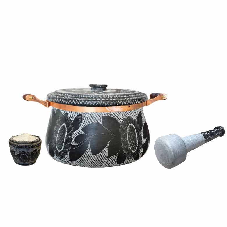 Pot Dizi Persan en Pierre avec Couvercle pour la Cuisson d’Abgoosht – Golsar