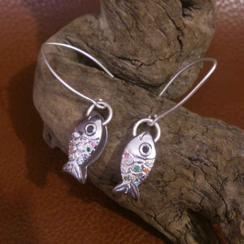 Boucles d'oreilles en argent persan Modèle Mahi
