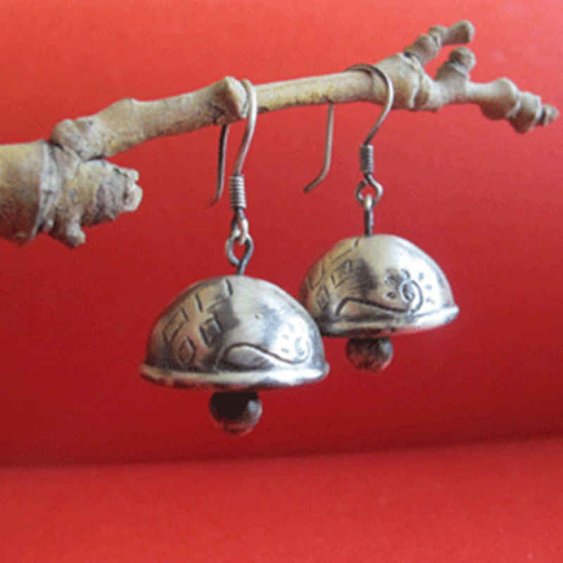 Boucles d'oreilles en argent persan Modèle Zoorkhaneh