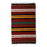 Tapis Jajim persan authentique tissé à plat rayé Diyasam