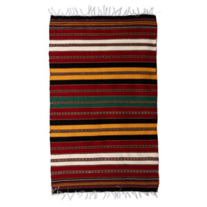 Tapis Jajim persan authentique tissé à plat rayé Diyasam