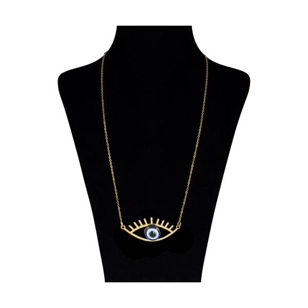 Collier en acier Artistique Cheshm Nazar Œil de protection