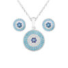 Ensemble de collier et boucles d'oreilles en argent modèle Cheshm Nazar