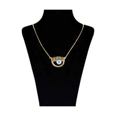 Collier en acier Artistique Cheshm Nazar Œil de protection