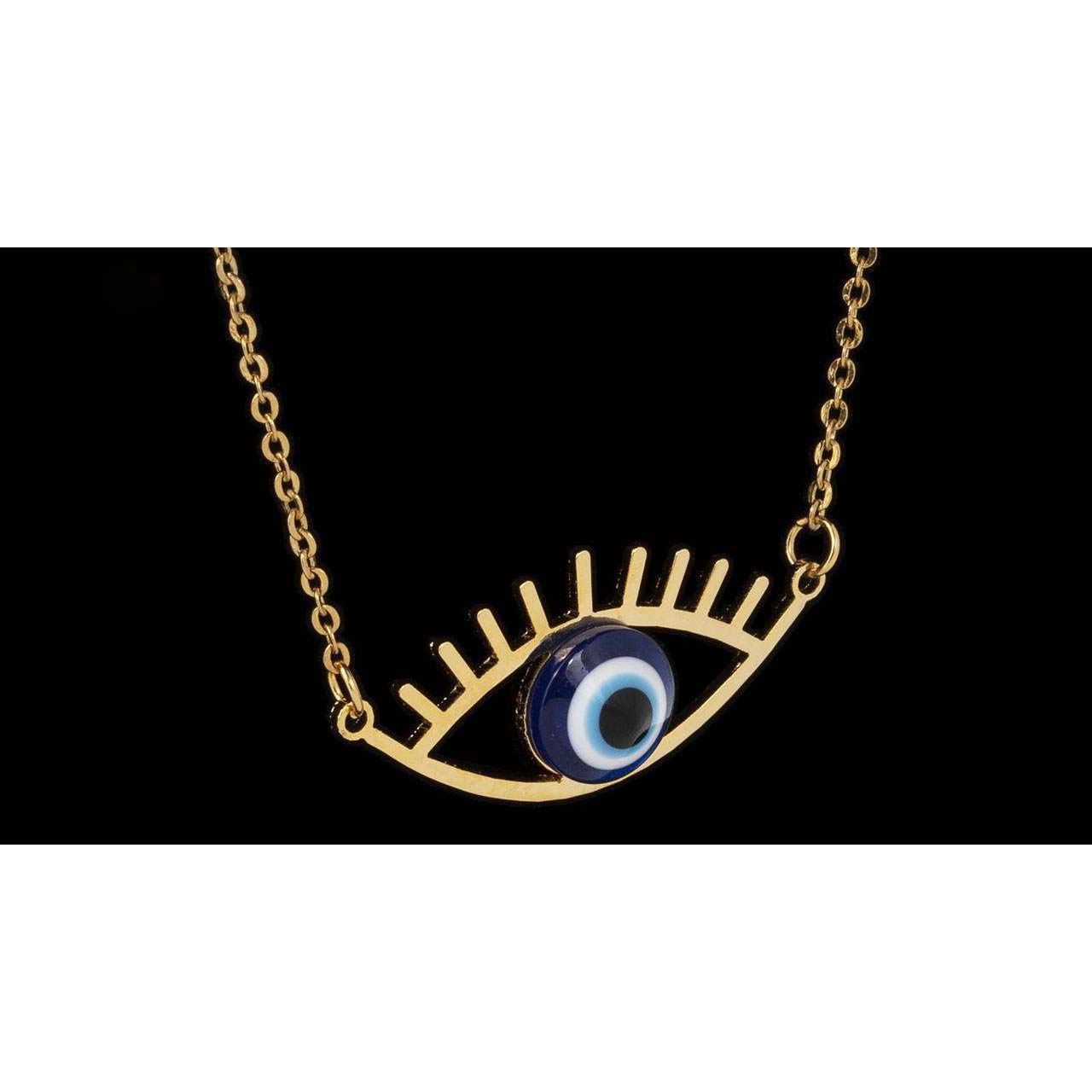 Collier en acier Artistique Cheshm Nazar Œil de protection