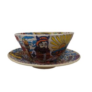 Ensemble de plateaux et bols décoratifs faits main Shahnameh
