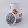 Poterie Bocal - Fait Main avec Motif de Rose