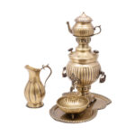Samovar en laiton persan, théière décorative à charbon 3 litres