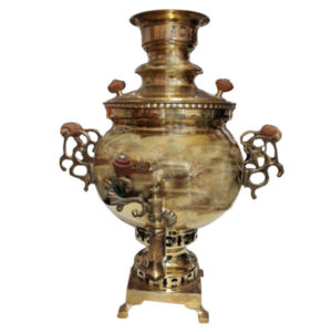 Samovar en laiton persan, théière décorative à charbon 6 litres
