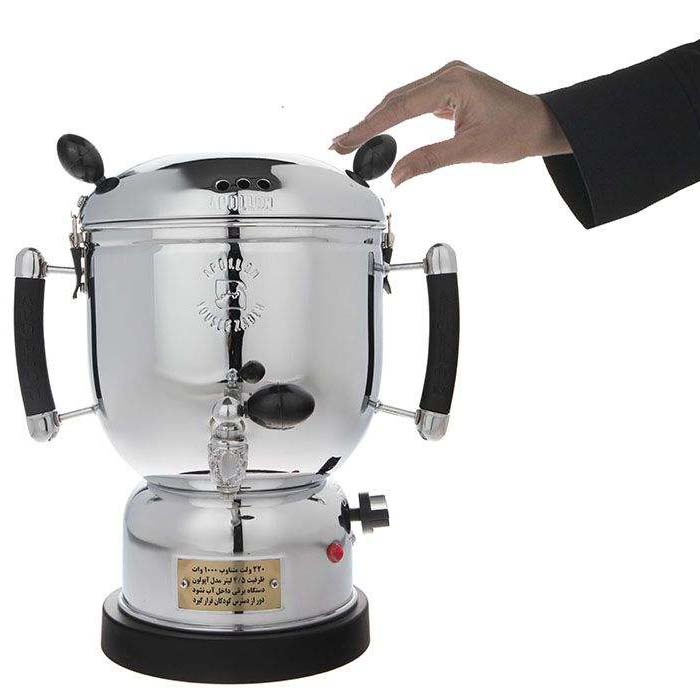 Machine à thé samovar électrique en acier finition lisse 5 litres