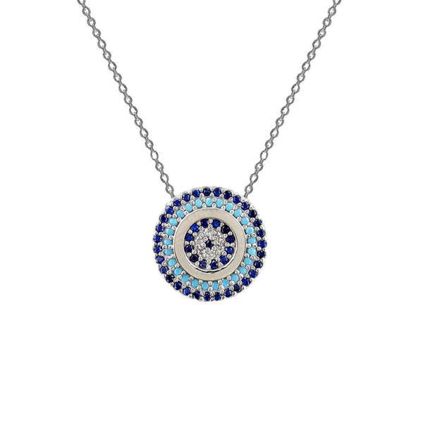 Collier en Argent Artistique Œil Protecteur "Cheshm Nazar"