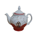 Théière de service en porcelaine avec design traditionnel persan Shah Abbasi