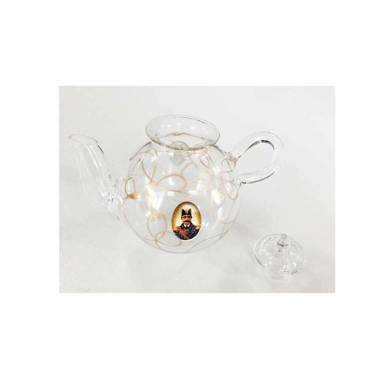 Théière Infuseur de Safran avec Motif Traditionnel Persan Shah Abbasi