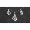 Ensemble de collier et boucles d'oreilles en argent persan modèle Ordibehsht Symbole