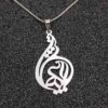 Ensemble de collier et boucles d'oreilles en argent persan modèle Ordibehsht Symbole