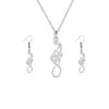 Ensemble de collier et boucles d'oreilles en argent persan modèle Fershteh