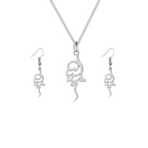 Ensemble de collier et boucles d’oreilles en argent persan modèle Melina