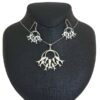 Ensemble de collier et boucles d'oreilles en argent modèle Mahi