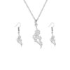 Ensemble de collier et boucles d'oreilles en argent persan modèle Parniya