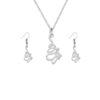 Ensemble de collier et boucles d'oreilles en argent persan modèle Zohre