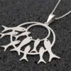 Ensemble de collier et boucles d'oreilles en argent modèle Mahi