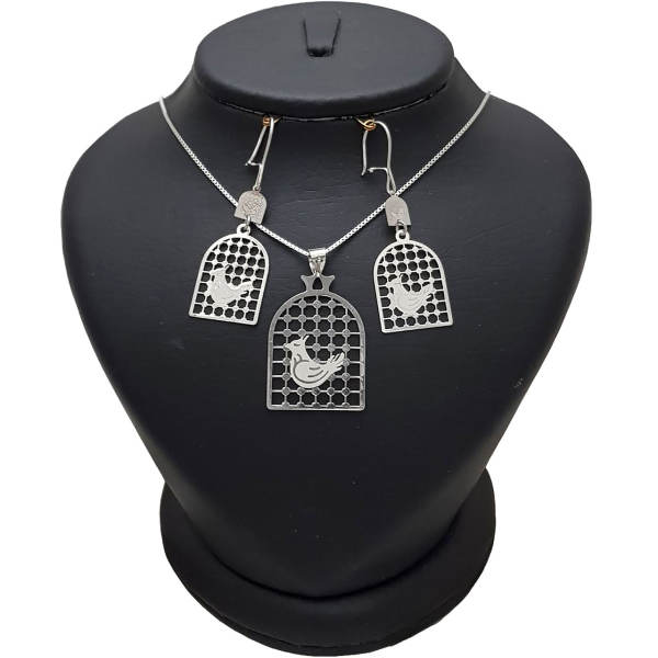 Ensemble de bijoux persans Morghe Amin modèle argent