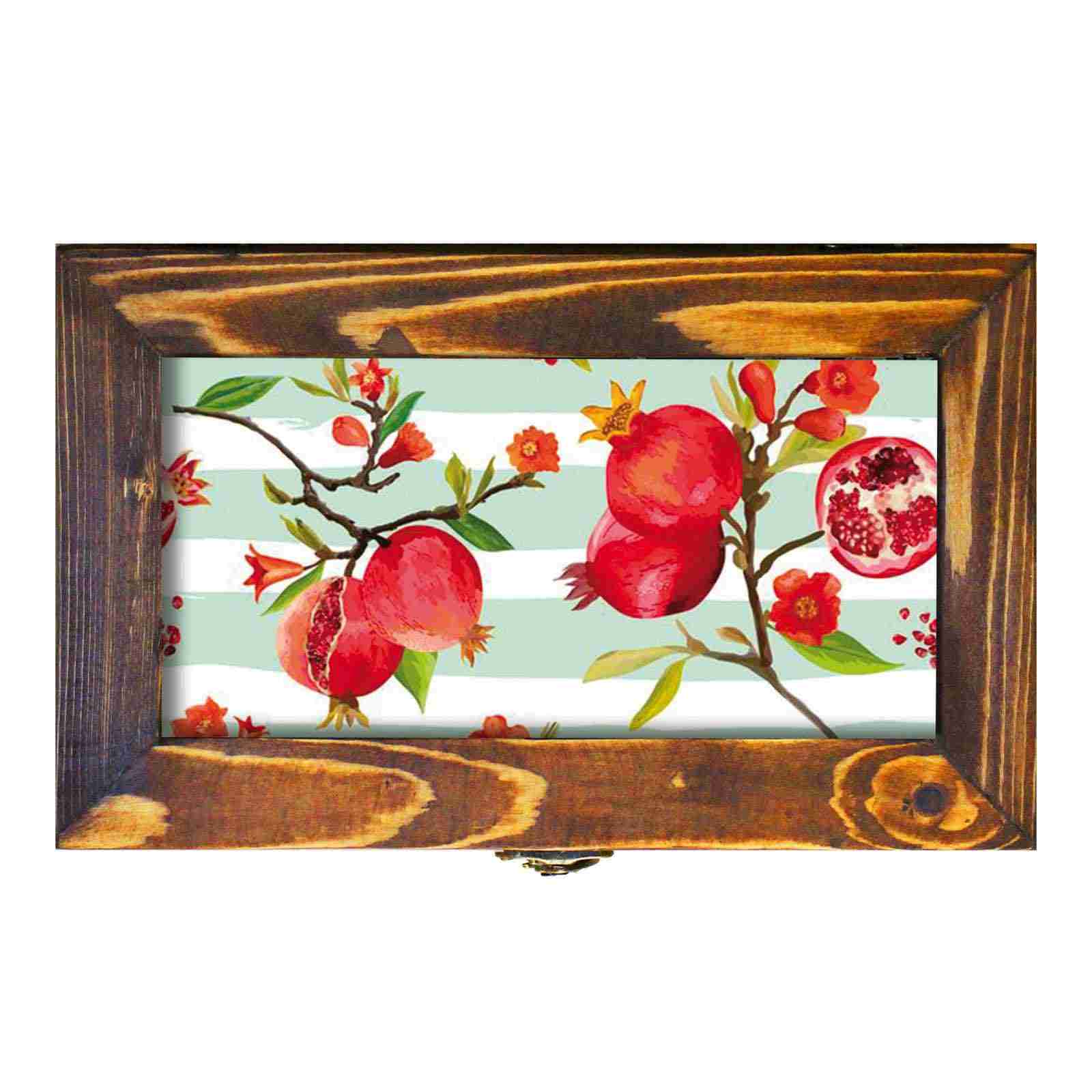 Boîte en Bois pour Cadeaux – Motif Persan Inspiré Grenade