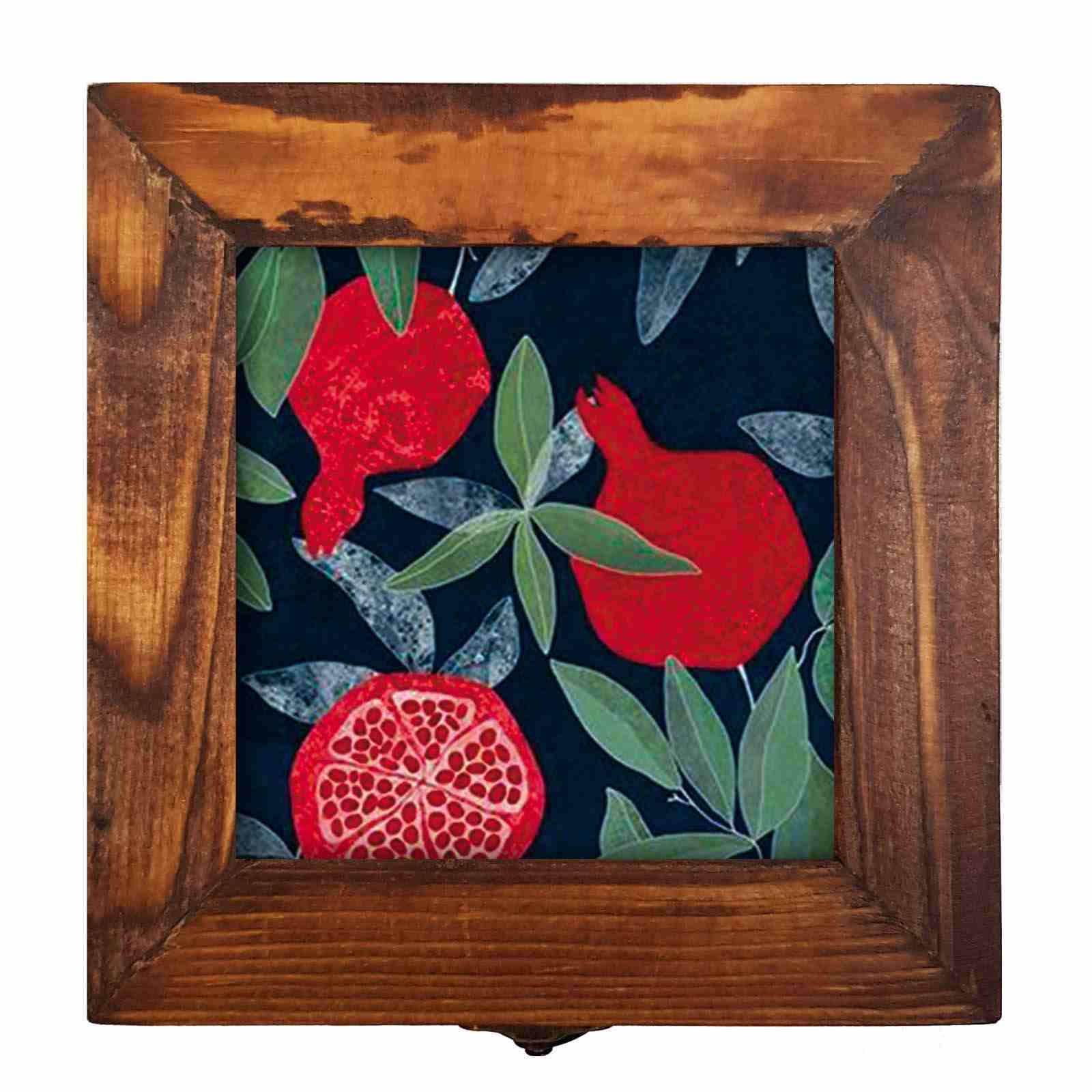 Boîte en Bois pour Cadeaux – Motif Persan Inspiré Grenade