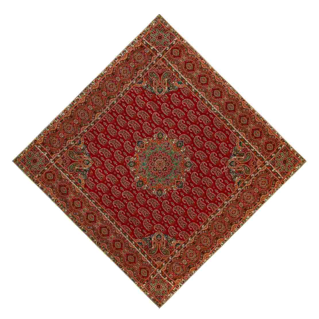 Ensemble de 5 Nappes Termeh Yazd Luxueuses avec Motif Floral Ghp