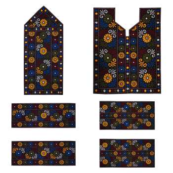 Panneau de robe brodé Balochi fait à la main - Zaboli