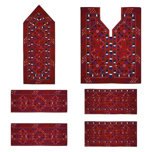 Panneau de robe brodé Balochi fait à la main - Design Mozaic