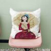 Housse de coussin en velours imprimé - Design Fille (Set de 2)