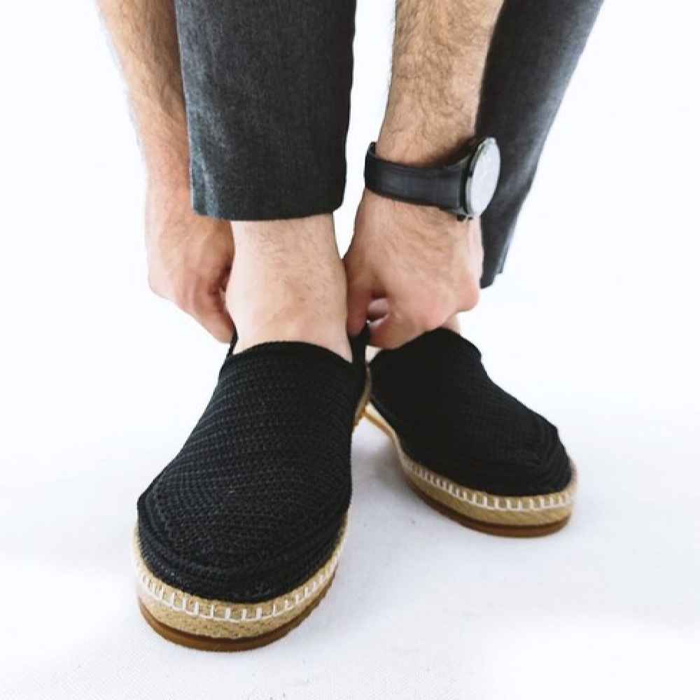 Chaussures Giveh – Chaussures traditionnelles perses respirantes faites à la main Modèle Noir