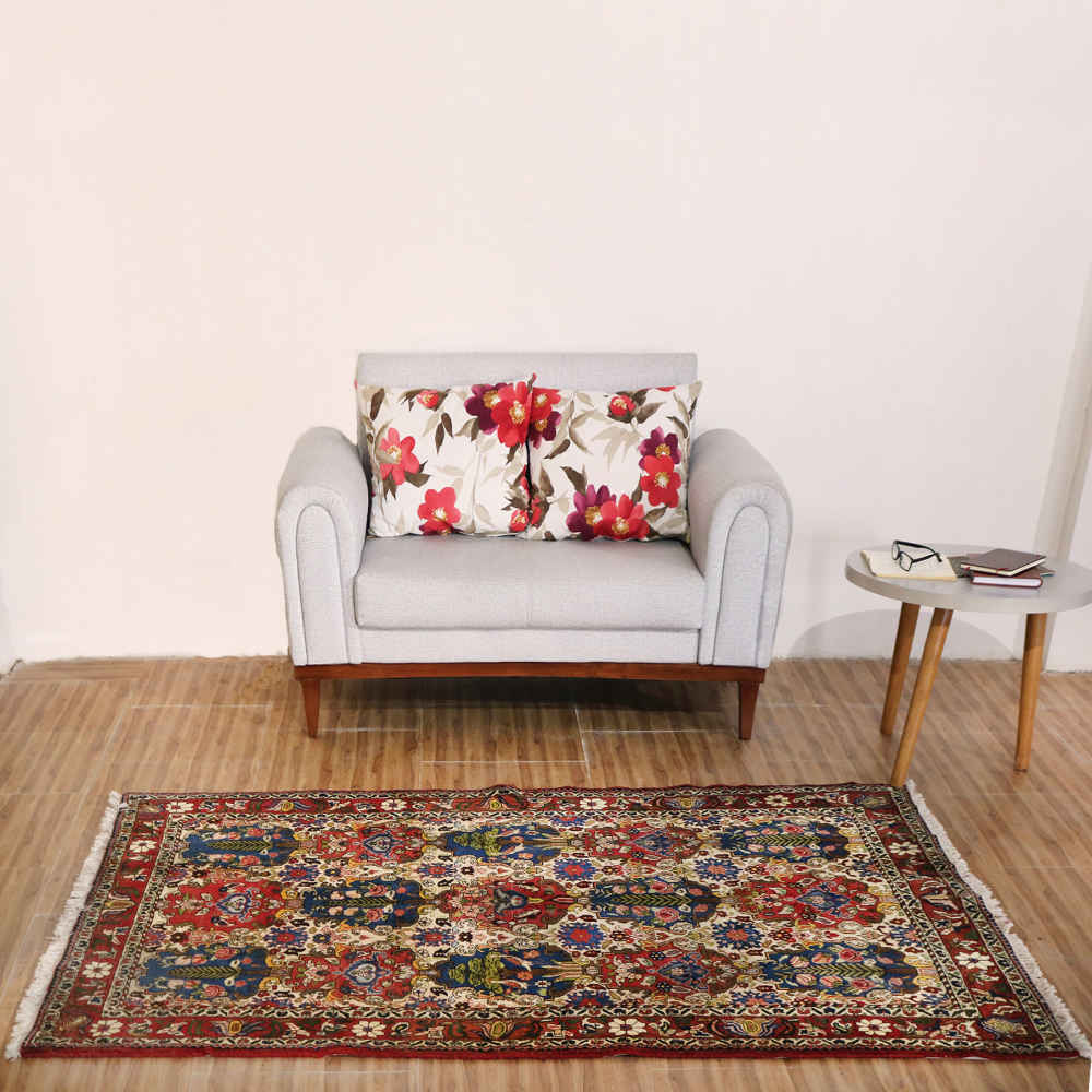 Tapis Persan Noué à la Main Modèle Jardin