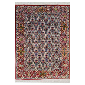Tapis en Soie Persan Noué à la Main dans le Modèle Afshan d’Isfahan