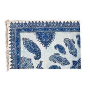 Nappe Persane : Nappe Traditionnelle à Impressions au Bloc Kalamkari d’Ispahan Bote