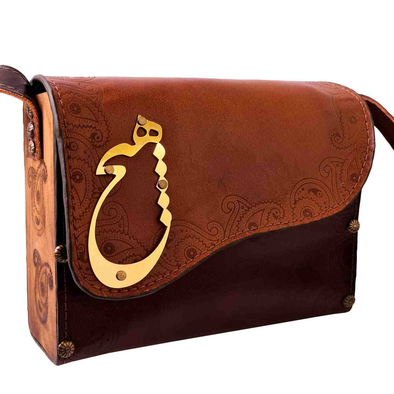 Sac à bandoulière en cuir luxueux fait main – Design persan Hich