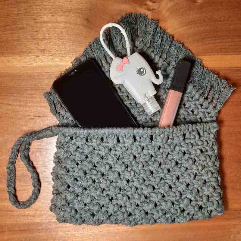 Pochette macramé au style boho – Modèle Goshe