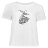 T-shirt Blanc en Coton Persan Modèle Sama — Design Inspiré de la Calligraphie Persane
