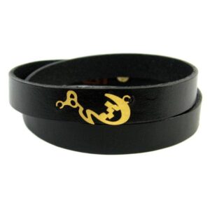 Bracelet en cuir persan pour hommes et femmes – Hich Noir