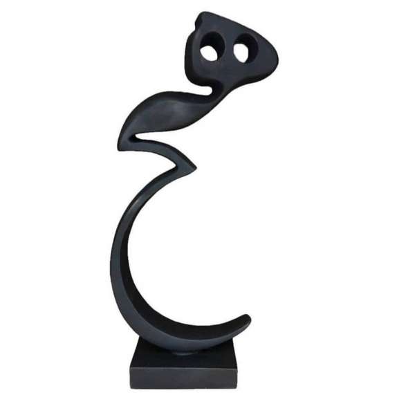 Figurine calligraphie persane Hich avec base en bois G325